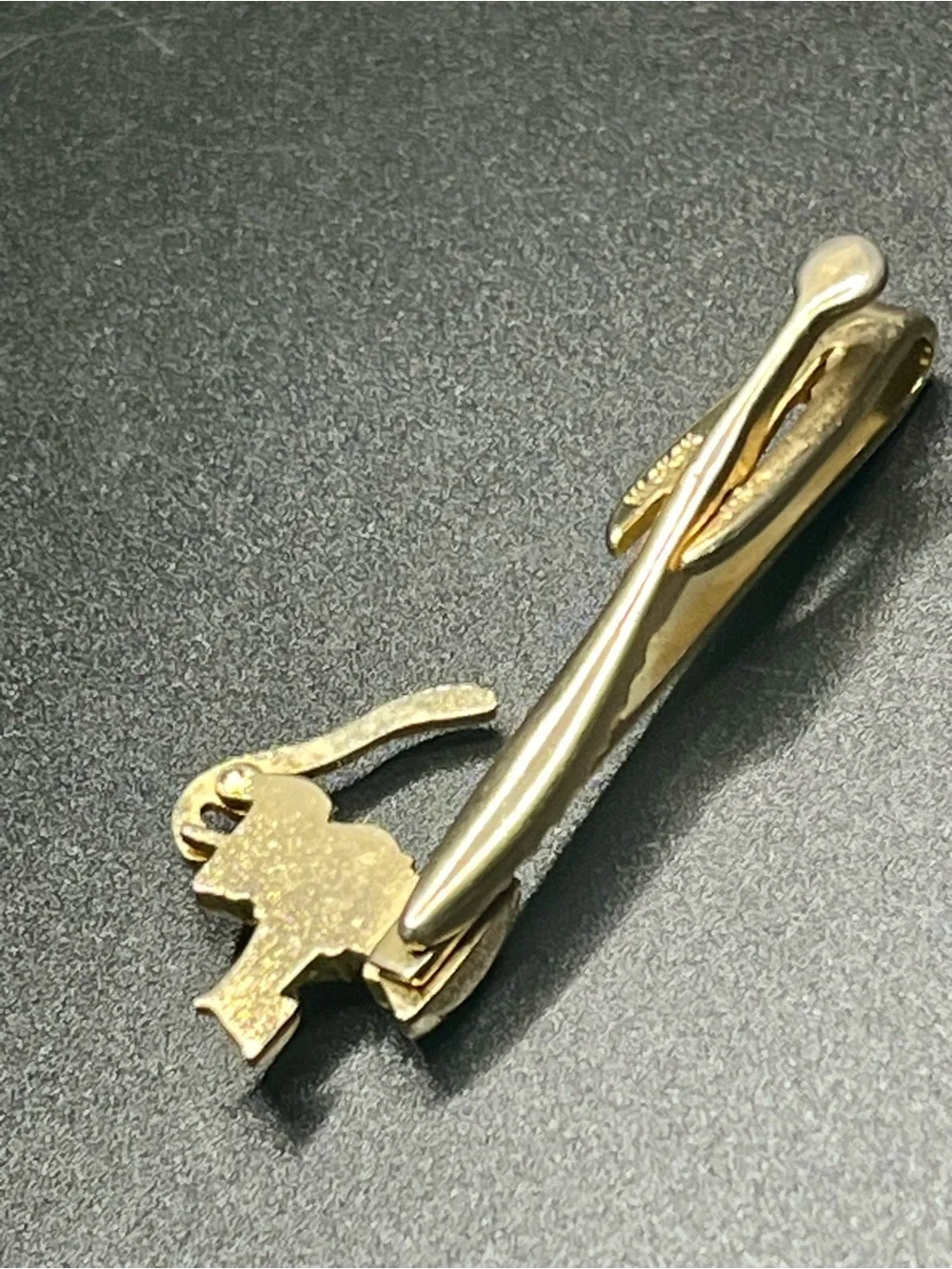 Vintage Hickok USA Faucet Tie Clip Gold Tone Novelty Plumber Tie Bar